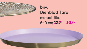 Aanbieding: Dienblad Tara - Lila - Ø40 cm