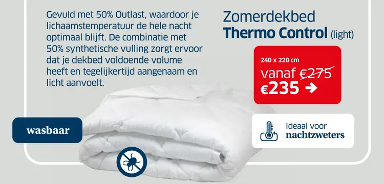 Promotie: Zomerdekbed Thermo Control (light)