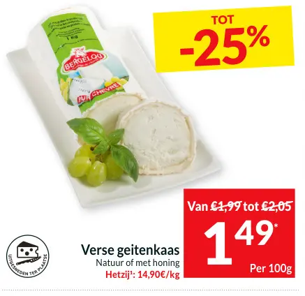 Promotie: Verse geitenkaas