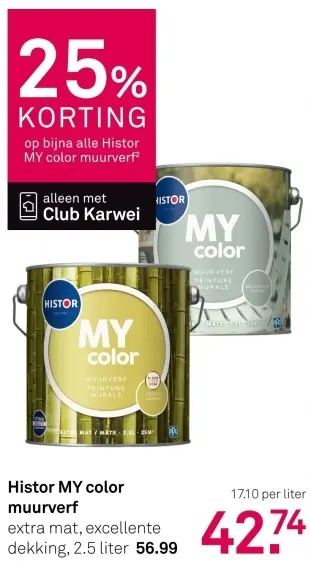 Aanbieding: MY color muurverf