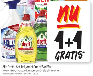 Aanbieding: Alle Dreft, Antikal, Ambi Pur of Swiffer