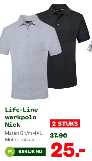 Aanbieding: Life-Line werkpolo Nick