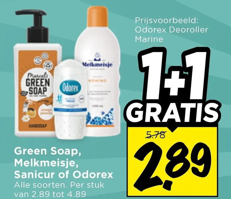 Aanbieding: Green Soap, Melkmeisje, Sanicur of Odorex