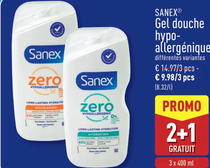 Offre: Gel douche hypo-allergénique