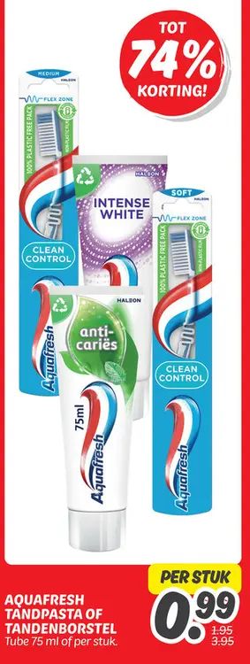 Aanbieding: Aquafresh tandpasta of tandenborstels
