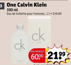 Offre: One Calvin Klein