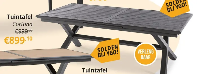Promotie: Tuintafel Cortona