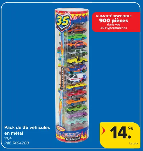Offre: Pack de 35 véhicules en métal