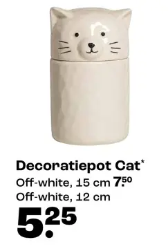 Promotie: Decoratiepot Cat