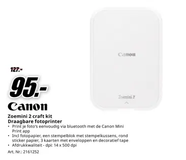 Aanbieding: Zoemini 2 craft kit Draagbare fotoprinter