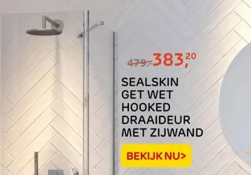 Aanbieding: SEALSKIN GET WET HOOKED DRAAIDEUR MET ZIJWAND