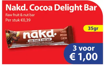 Aanbieding: Nakd. Cocoa Delight Bar