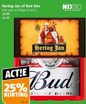 Aanbieding: Hertog Jan of Bud bier