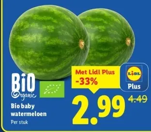 Aanbieding: Bio baby watermeloen