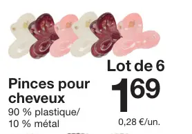 Offre: Pinces pour cheveux