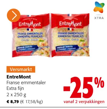 Promotie: Franse emmentaler Extra fijn