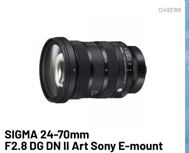 Offre: 24-70mm F2.8 DG DN II Art Sony E-mount