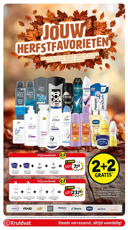 Aanbieding: Assortiment Andrélon, Axe, Dove, Dove Men+Care, Prodent, Rexona, Vaseline, Zendium en Zwitsal
