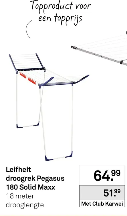 Aanbieding: droogrek Pegasus 180 Solid Maxx