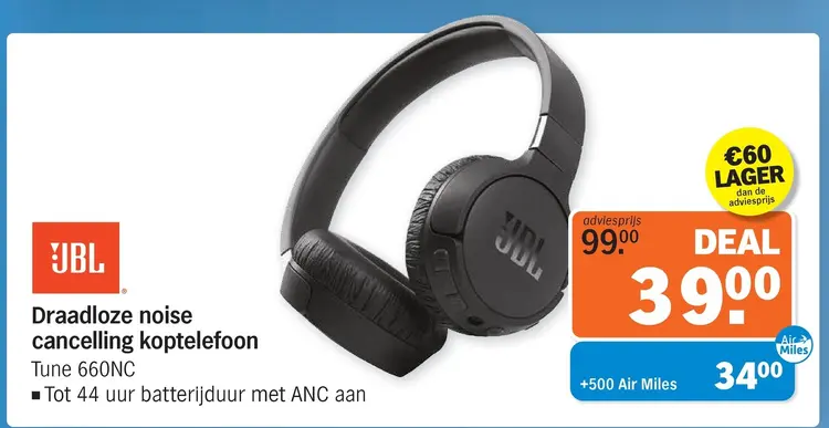Aanbieding: Draadloze noise cancelling koptelefoon Tune 6
