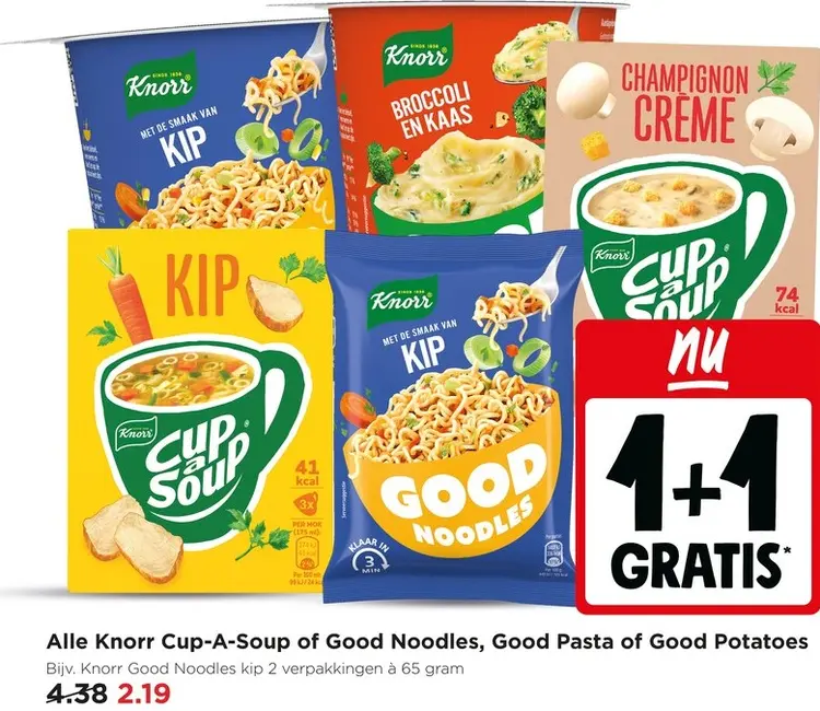 Aanbieding: Cup-A-Soup of Good Noodles, Good Pasta of Good Potatoes
