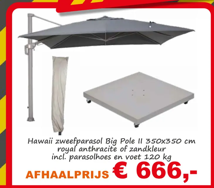 Aanbieding: Hawaii zweefparasol Big Pole II