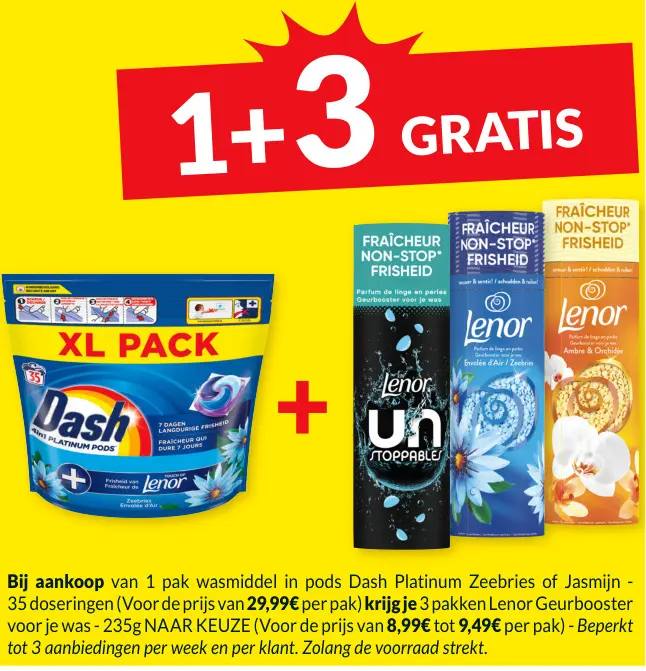 Promotie: Dash Platinum Zeebries of Jasmijn - 35 doseringen