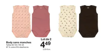 Offre: Body sans manches