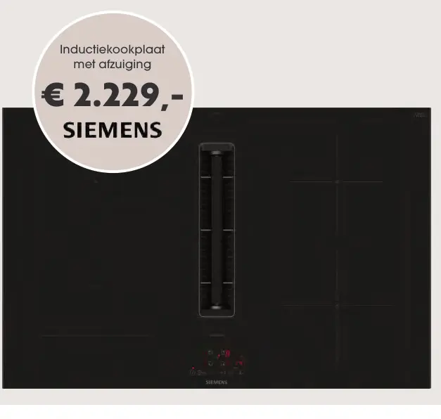 Aanbieding: Inductiekookplaat met afzuiging