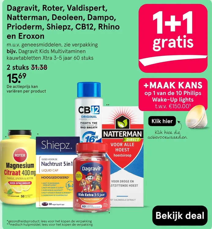 Aanbieding: Dagravit, Roter, Valdispert, Natterman, Deoleleen en meer