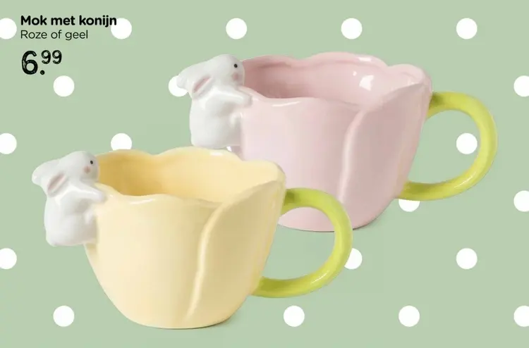 Aanbieding: Mok met konijn