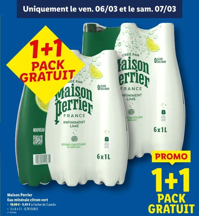 Offre: Eau minérale citron vert