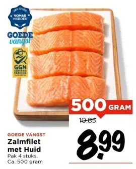 Aanbieding: Zalmfilet met Huid