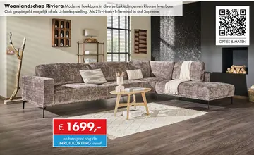 Aanbieding: Riviera hoekbank taupe