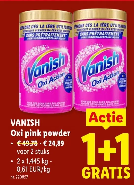 Promotie: Oxi pink powder