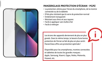 Offre: Panzerglass protection d'écran - pgpz