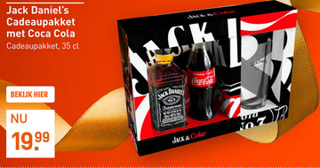 Aanbieding: Jack Daniel's Cadeaupakket met Coca Cola 35CL Whisky