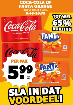 Aanbieding: Coca-cola of Fanta orange