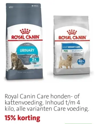 Aanbieding: Royal Canin Care honden- of kattenvoeding