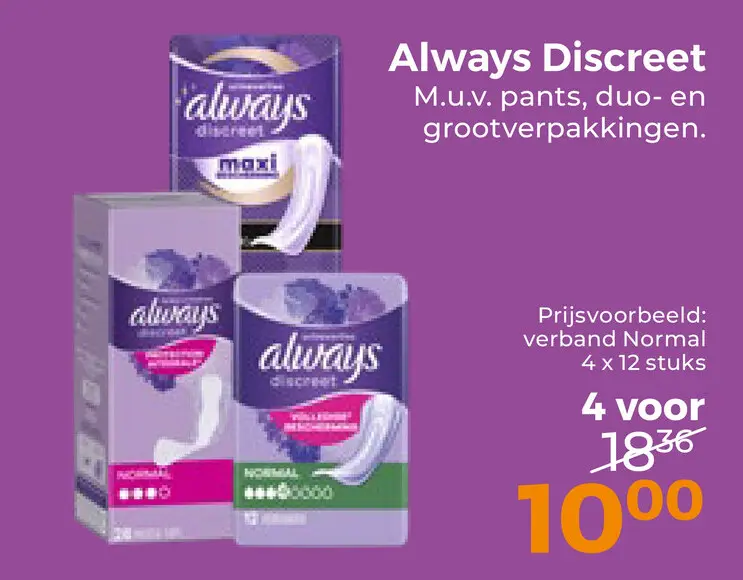 Aanbieding: Always Discreet