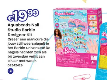 Promotie: Aquabeads Nail Studio Barbie Designer Kit