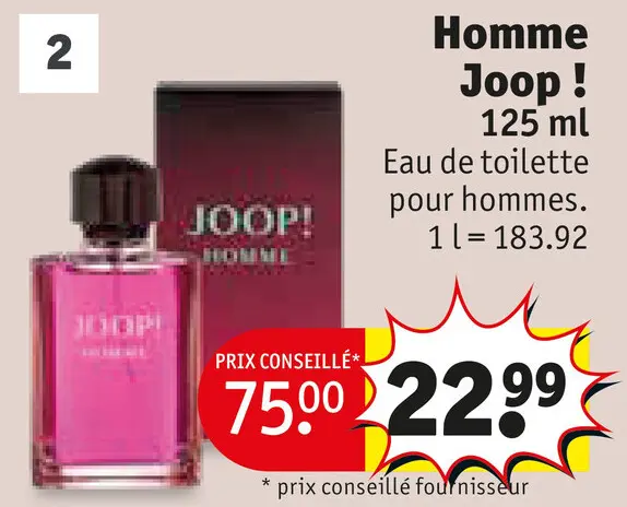 Offre: Homme Joop! 125 ml
