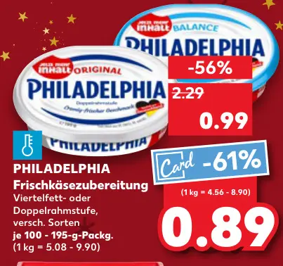 Aanbieding: PHILADELPHIA Frischkäsezubereitung