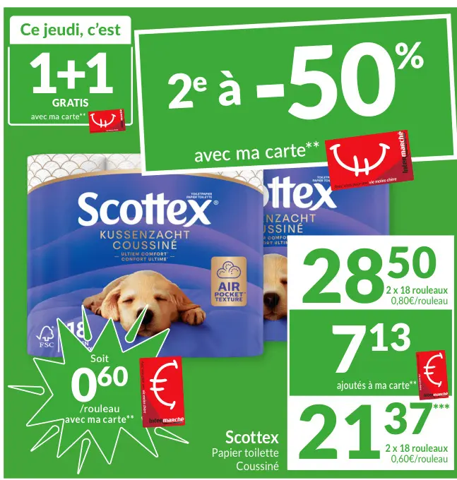 Offre: PAPIER TOILETTE Coussiné