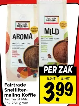 Aanbieding: Snelfiltermaling Koffie