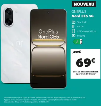 Offre: OnePlus Nord CE5 5G
