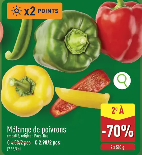 Offre: Mélange de poivrons