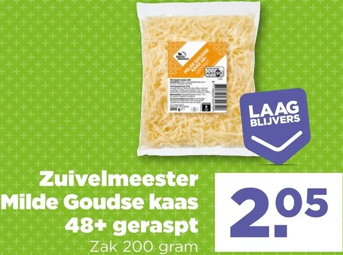 Aanbieding: Milde Goudse kaas 48+ geraspt