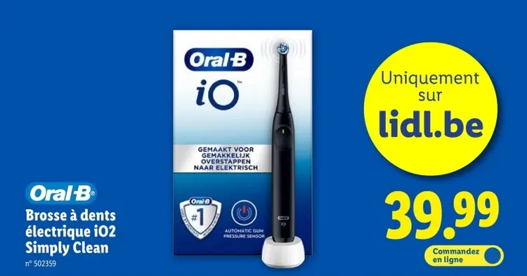 Offre: Brosse à dents électrique iO2 Simply Clean