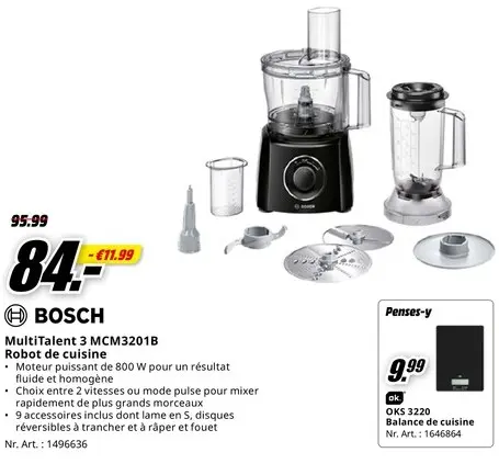 Offre: MultiTalent 3 MCM32018 Robot de cuisine